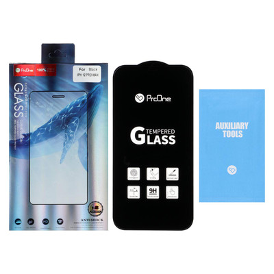 محافظ صفحه نمایش شیشه ای Full Cover ProOne مدل iPhone 12 pro max- مشکی (پک دار)